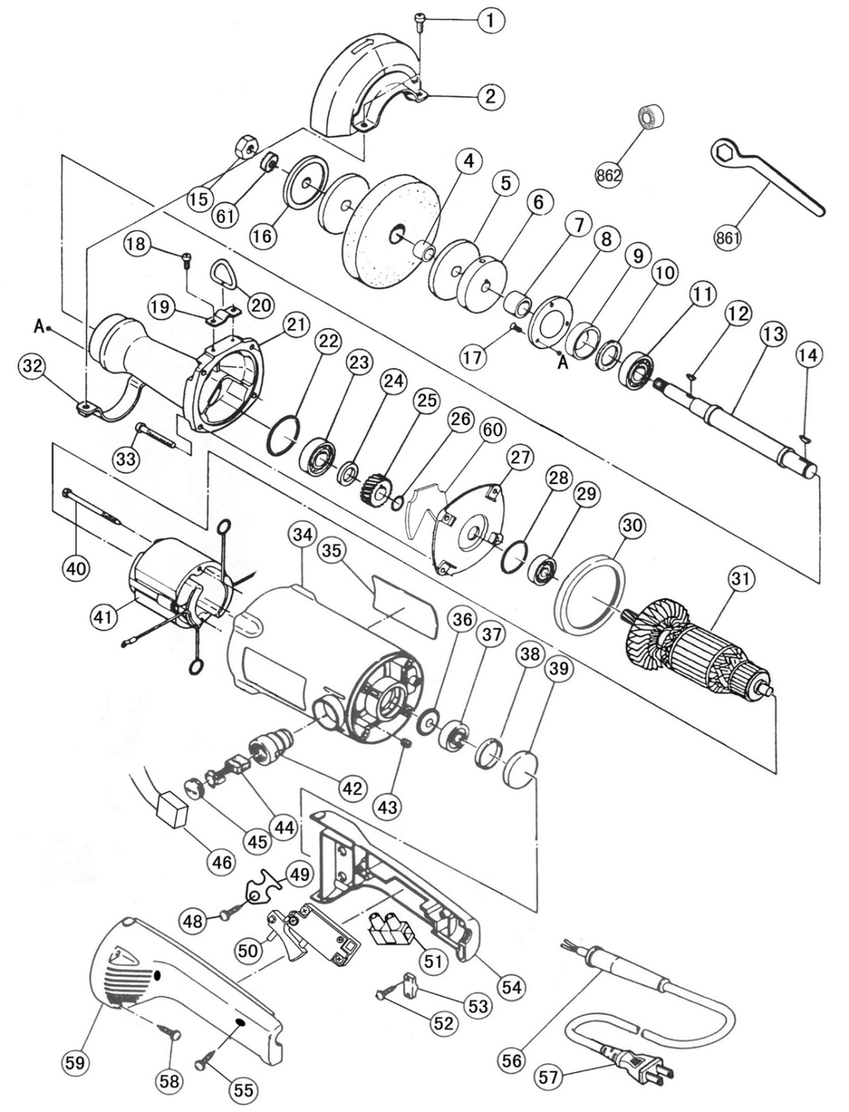 DSS125B STRIGHT GRINDER