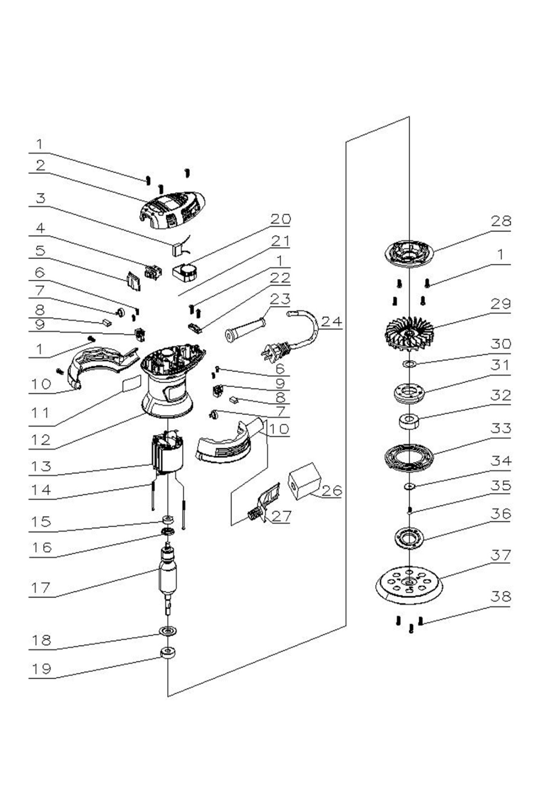 DSA125 RANDOM ORBITAL SANDER