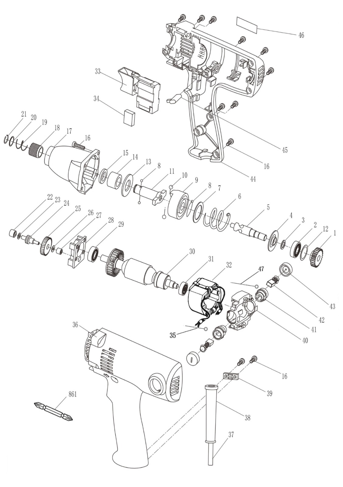 DPL8 IMPACT SCREWDRIVER