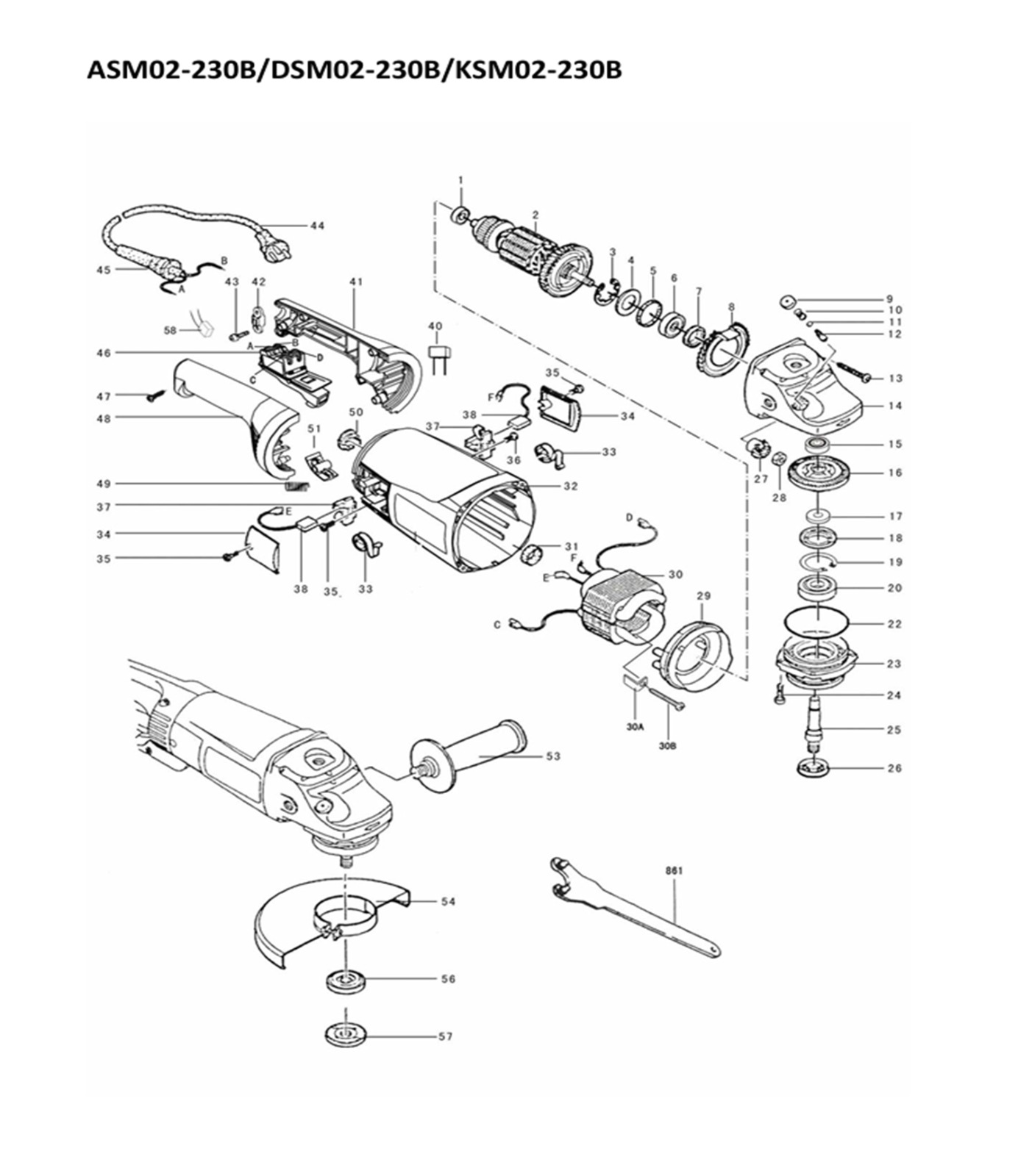 DSM02-230B ANGLE GRINDER