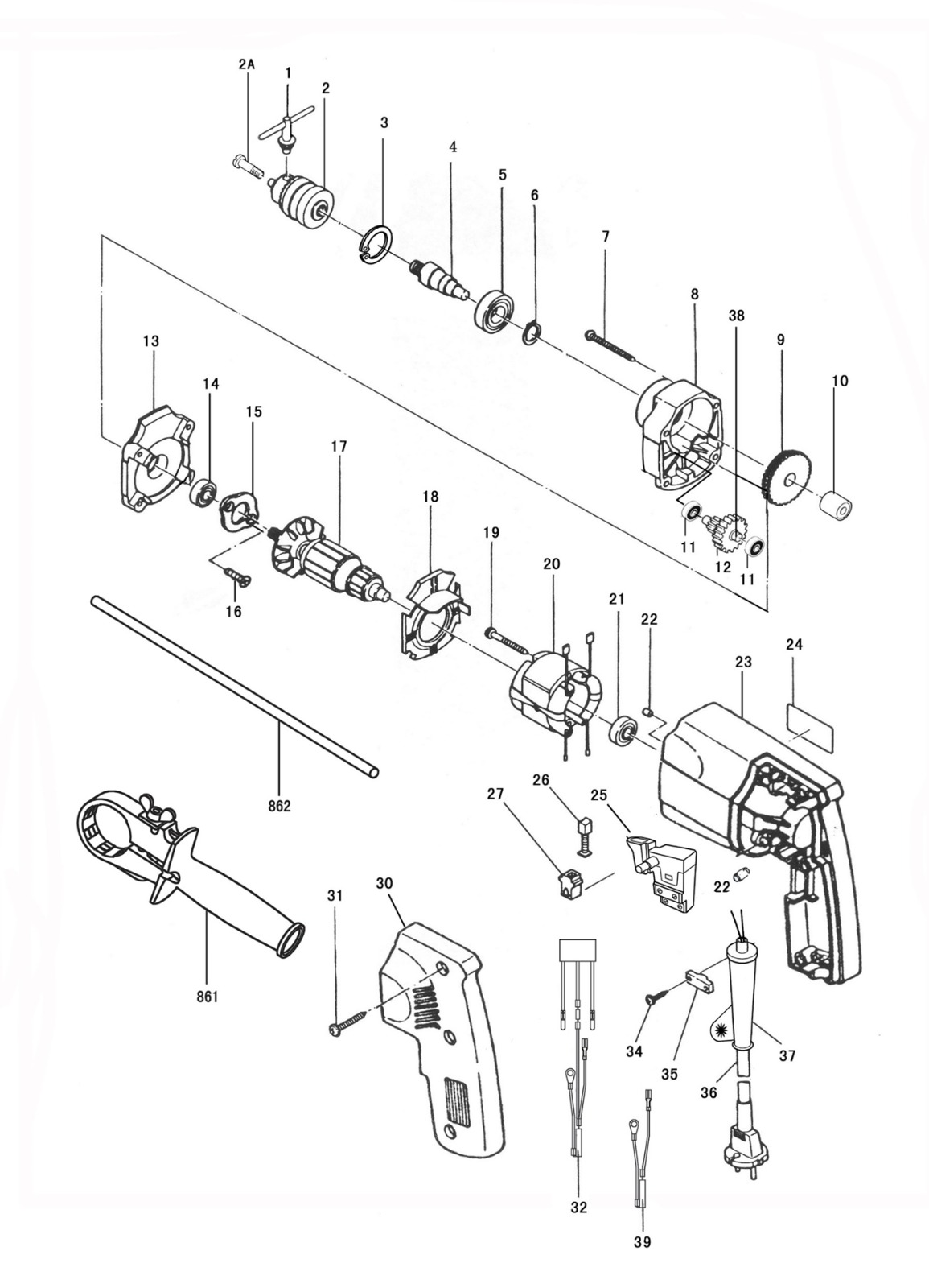 DJZ02-13 ELECTRIC DRILL-METAL HEAD