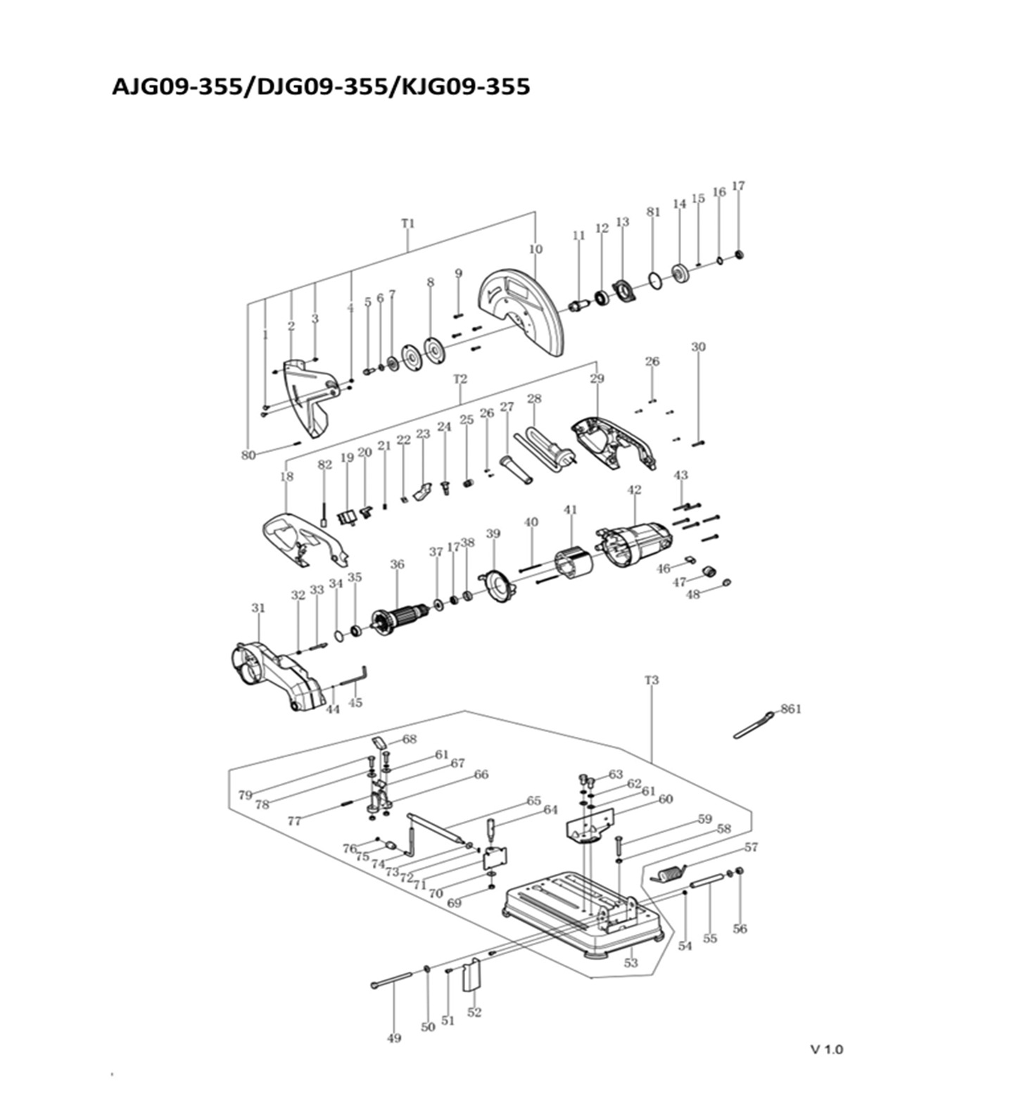 DJG09-355 ELECTRIC CUT OFF MACHINE