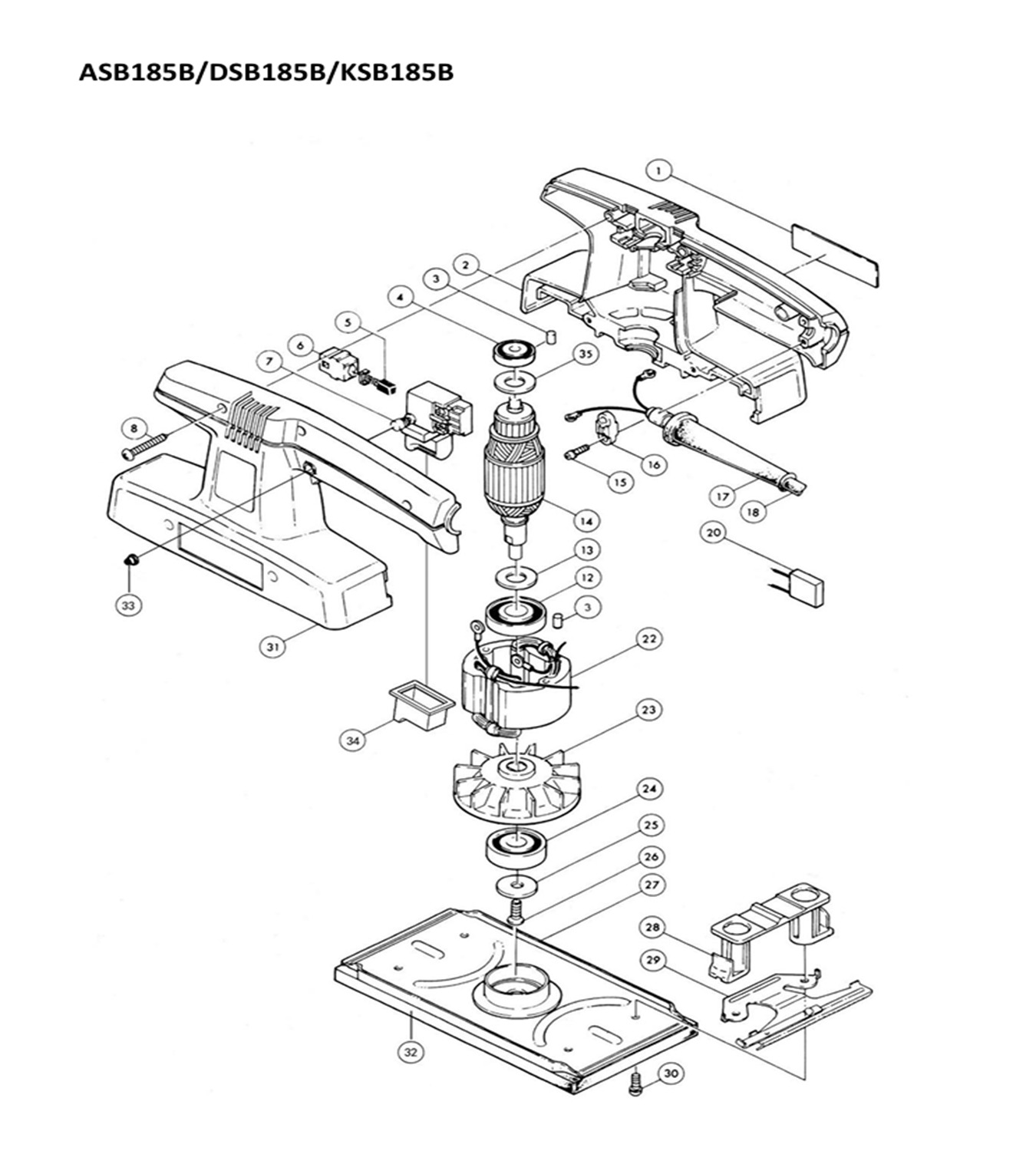 DSB185B ORBITAL SANDER
